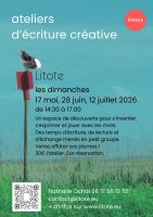 flyer des ateliers d'écriture créative